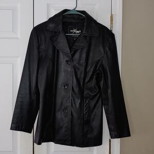 Wilsons Leather Maxima  soft  black leather jacket